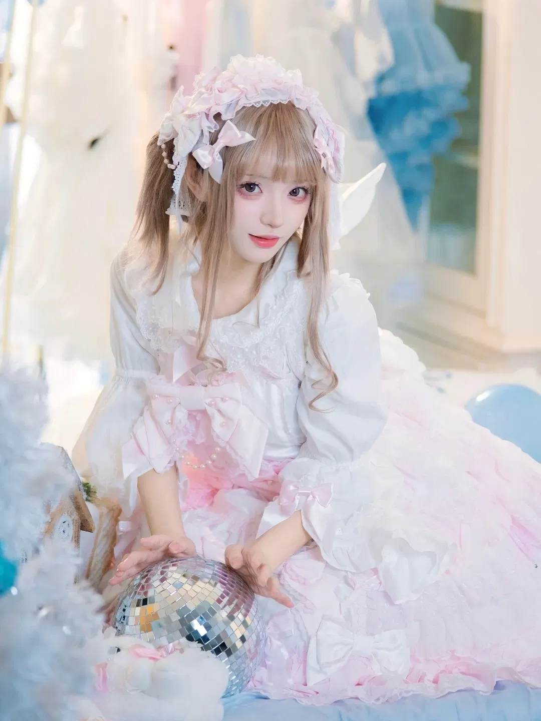 粉白Lolita穿搭，今天是软萌棉花糖小兔 - 第 5 张