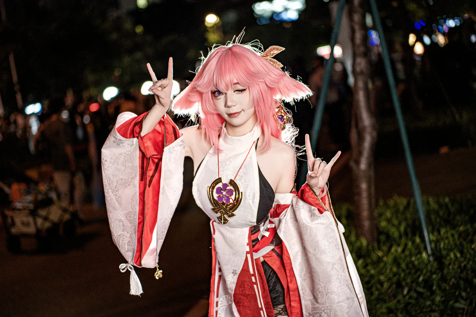 【八重神子cos】山高狐狸野 原神夜拍记录 - 第 2 张