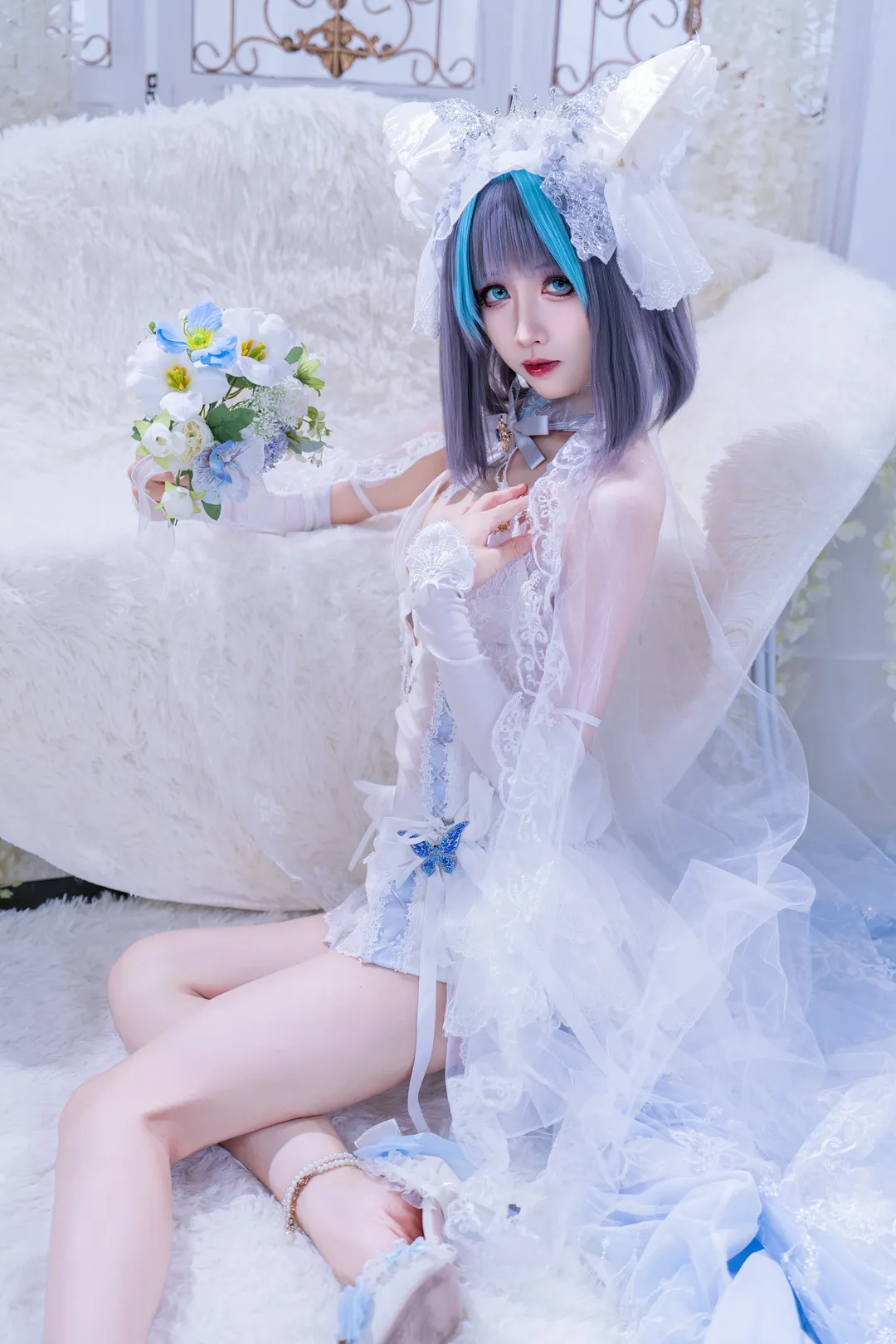 【柴郡cos】碧蓝航线柴郡誓约花嫁的纯白梦境 - 第 3 张