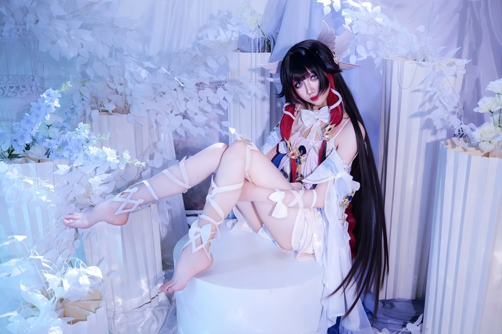【哥倫比婭cos】原神少女的藍白秘境 - 第 3 張