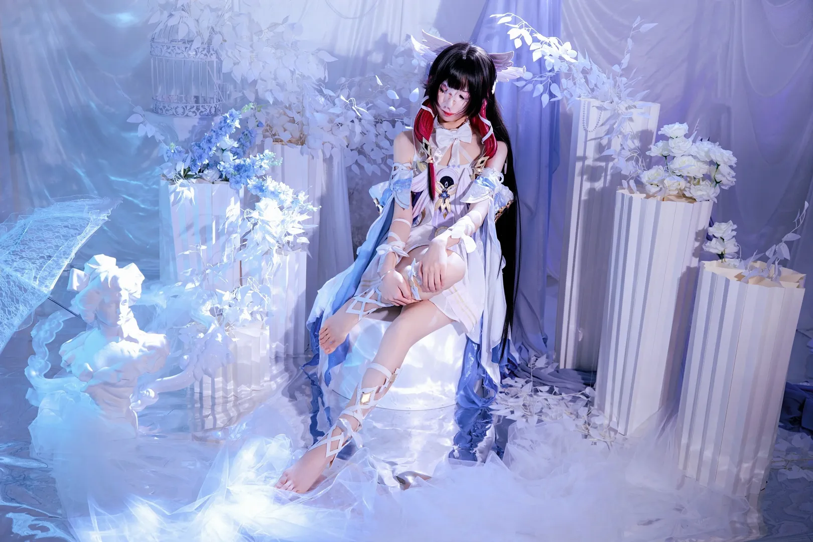 【哥倫比婭cos】原神少女的藍白秘境 - 第 6 張
