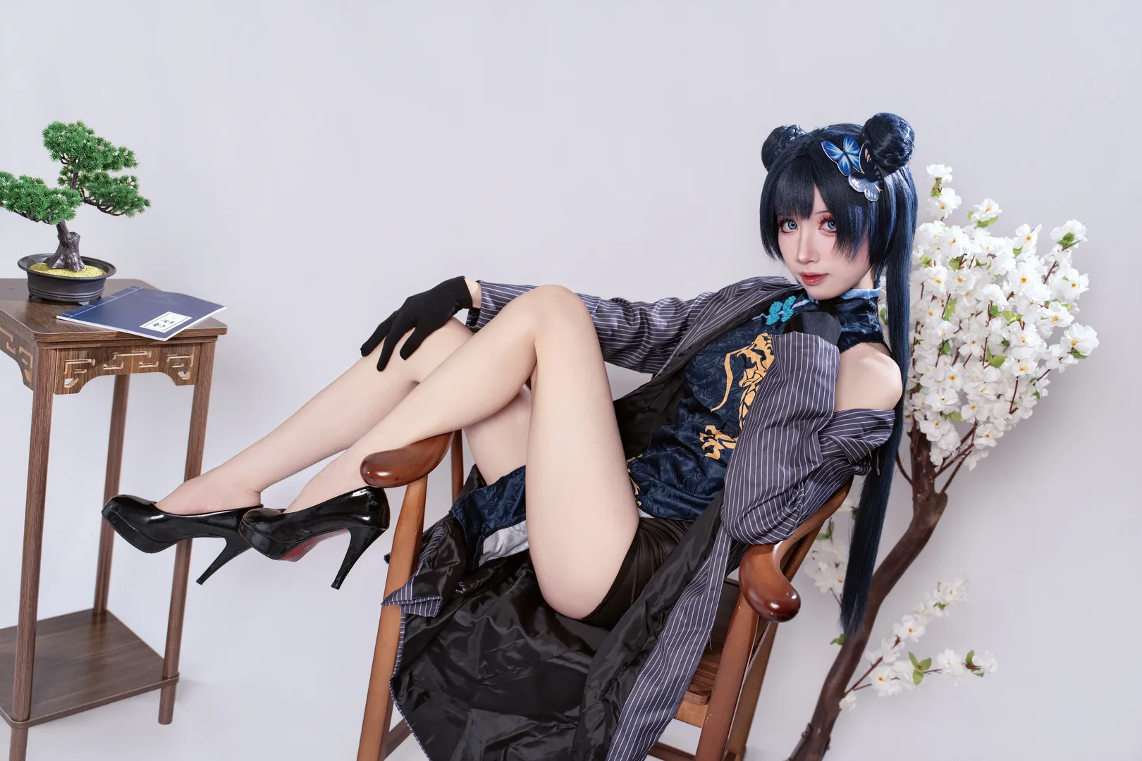 【妃咲cos】碧蓝档案 龙华妃咲旗袍造型 - 第 2 张