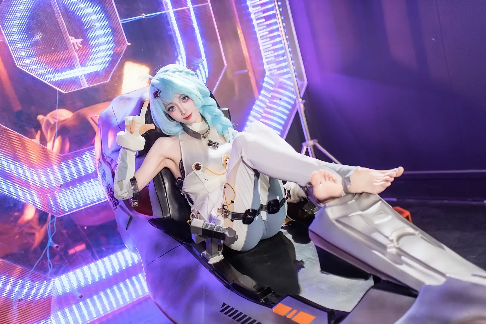 【席德cos】绝区零的机械座舱与蓝发少女 - 第 3 张