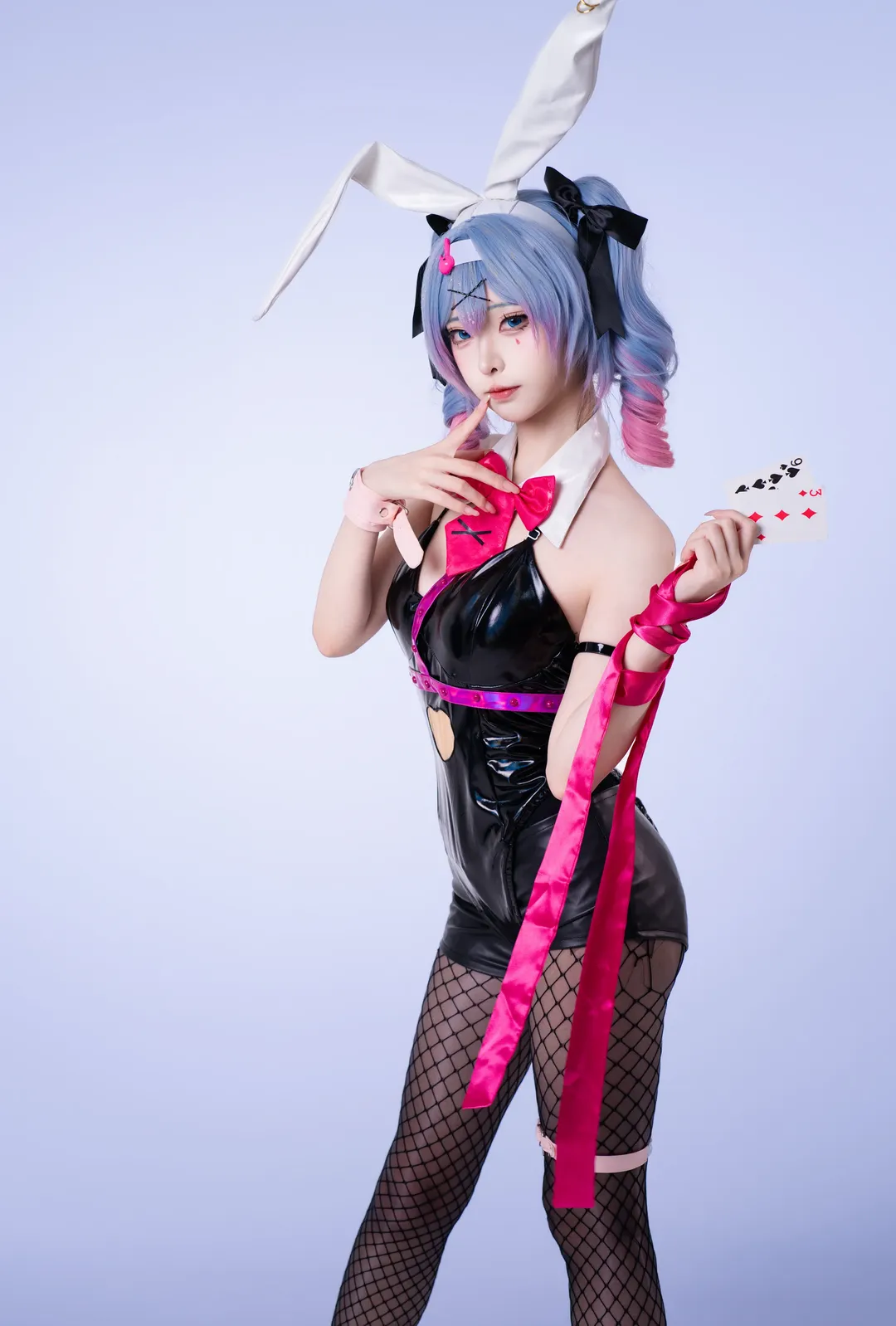 【初音未来cos】兔子洞主题演绎黑色胶衣兔女郎 - 第 10 张