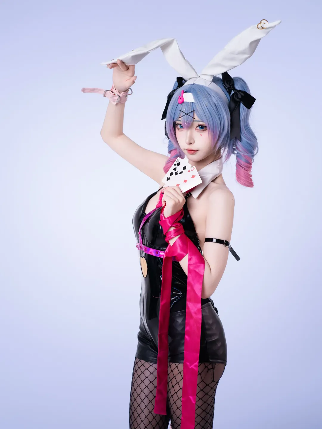 【初音未来cos】兔子洞主题演绎黑色胶衣兔女郎 - 第 4 张