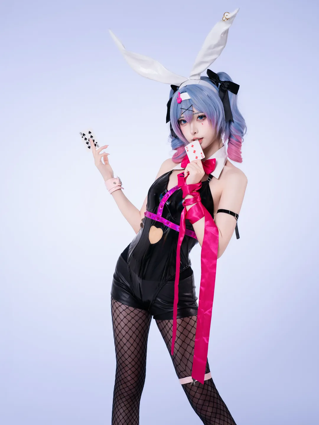 【初音未来cos】兔子洞主题演绎黑色胶衣兔女郎 - 第 5 张