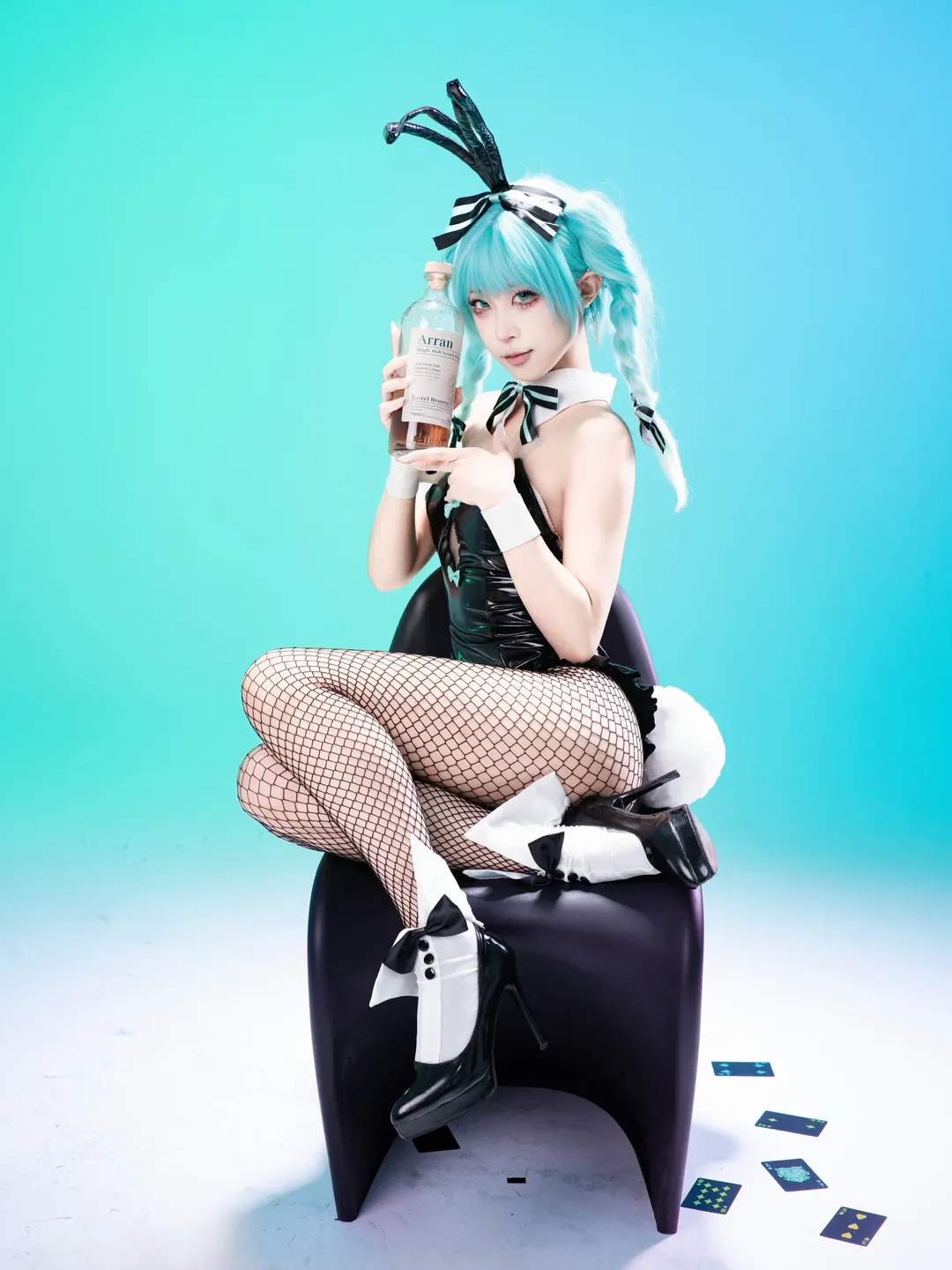 【初音未来cos】兔女郎造型的白棚摄影记录 - 第 2 张