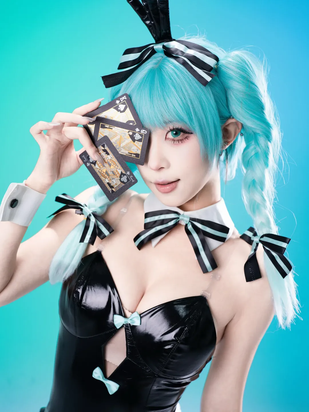 【初音未来cos】兔女郎造型的白棚摄影记录 - 第 6 张