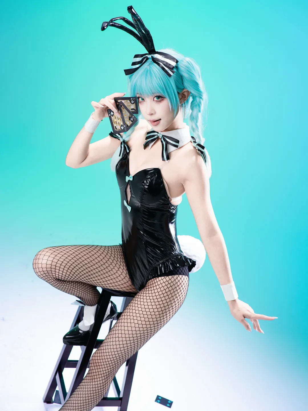 【初音未来cos】兔女郎造型的白棚摄影记录 - 第 8 张