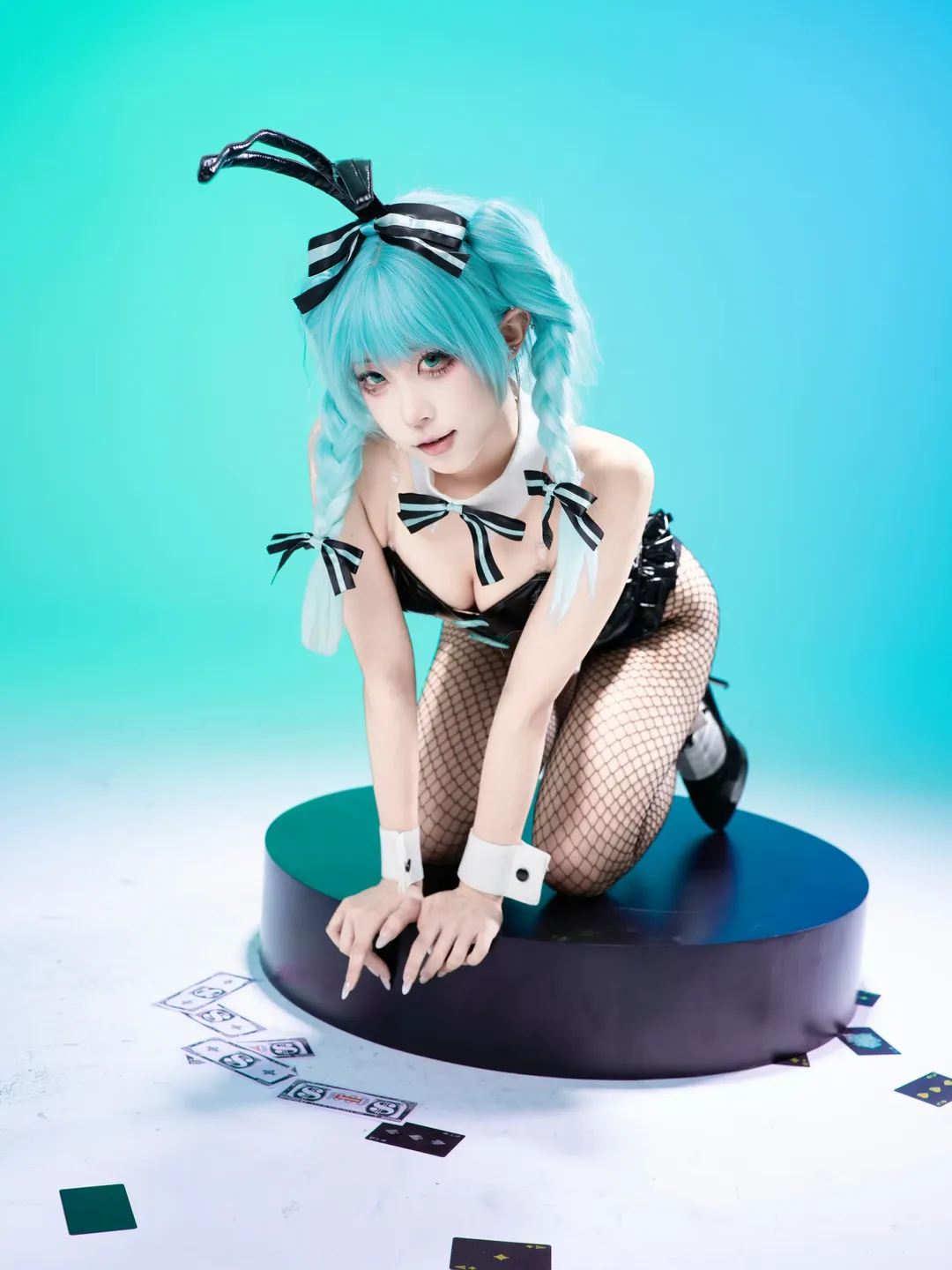 【初音未来cos】兔女郎造型Part.2的棚拍记录 - 第 1 张