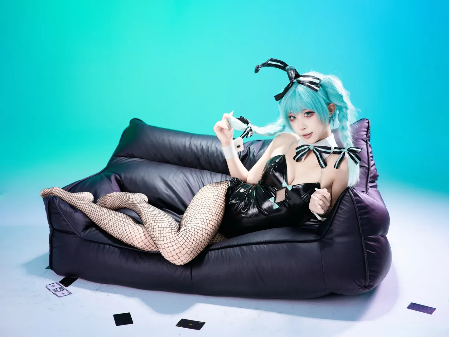 【初音未来cos】兔女郎造型Part.2的棚拍记录 - 第 6 张