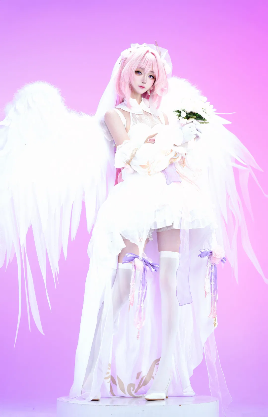 【爱莉希雅cos】崩坏三人之律者，纯白羽翼下的粉色妖精 - 第 3 张