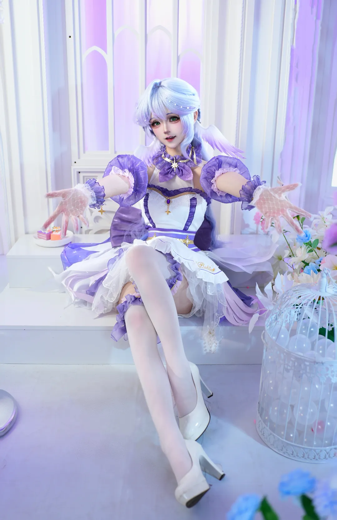 【知更鸟cos】崩坏星穹铁道知更鸟紫白洋装拍摄记录 - 第 2 张