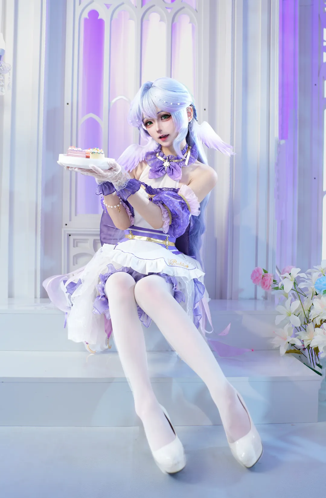 【知更鸟cos】崩坏星穹铁道知更鸟紫白洋装拍摄记录 - 第 4 张