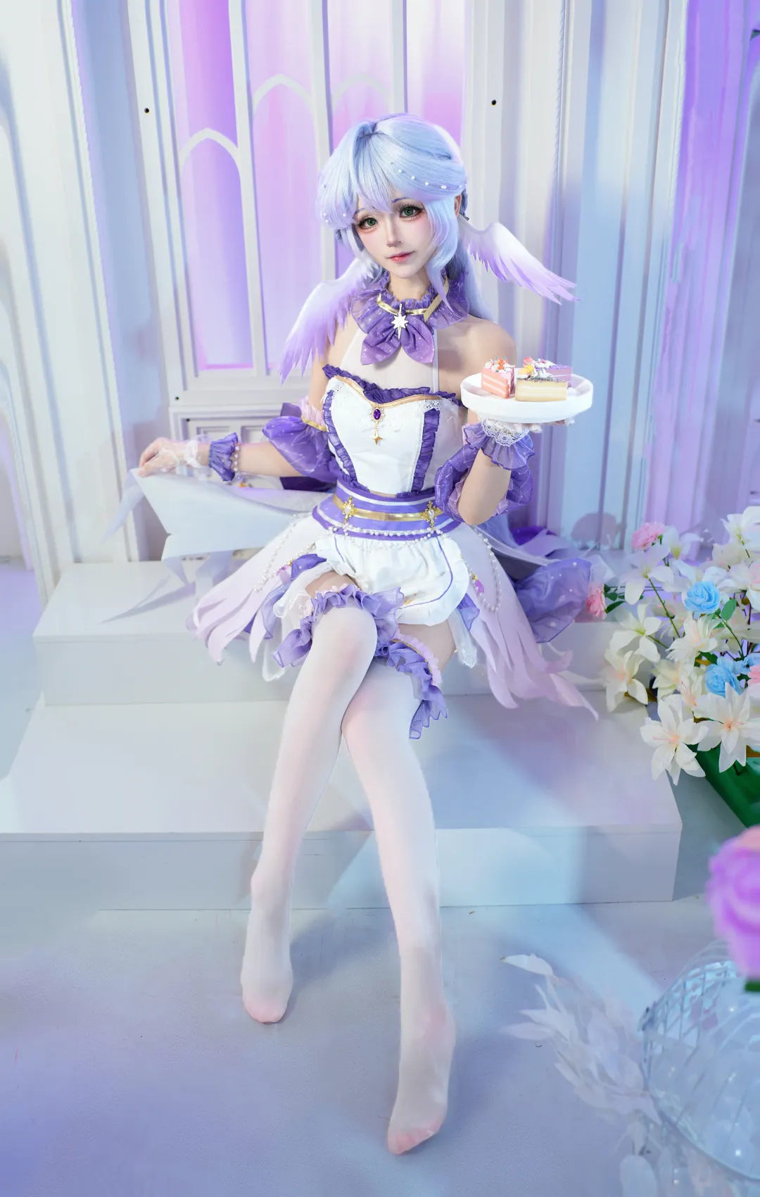 【知更鸟cos】崩坏星穹铁道知更鸟紫白洋装拍摄记录 - 第 6 张