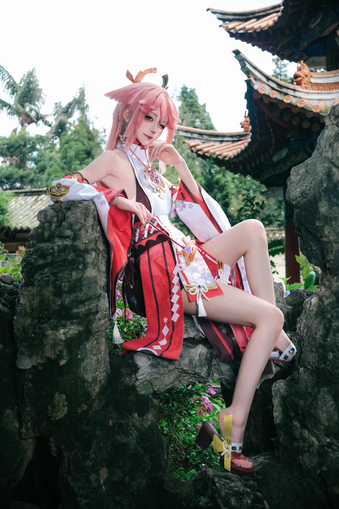【八重神子cos】原神粉毛狐狸的古典園林外景記錄 - 第 2 張