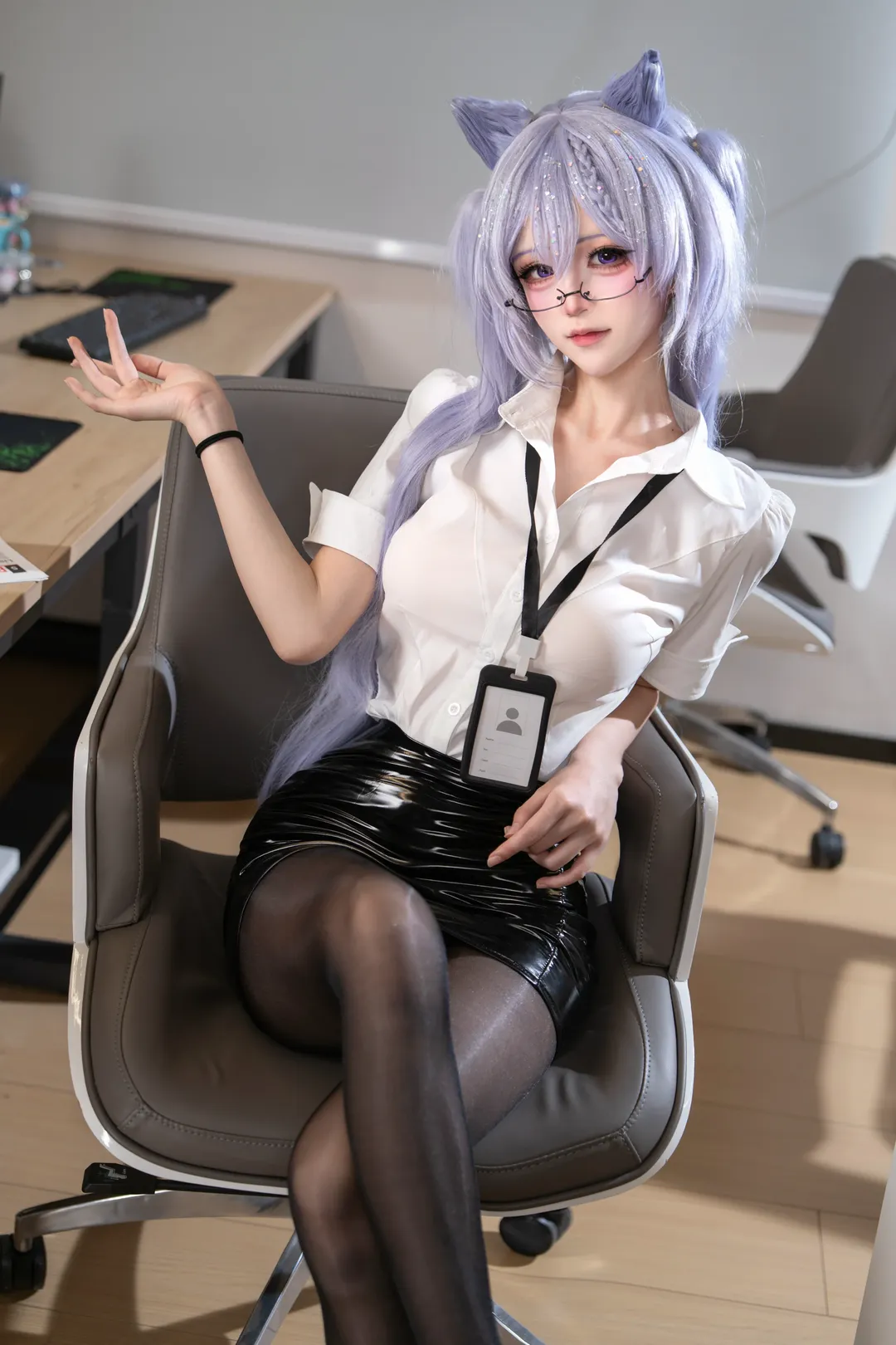 【刻晴cos】和刻晴一起工作的话，加班我也愿意 - 第 2 张