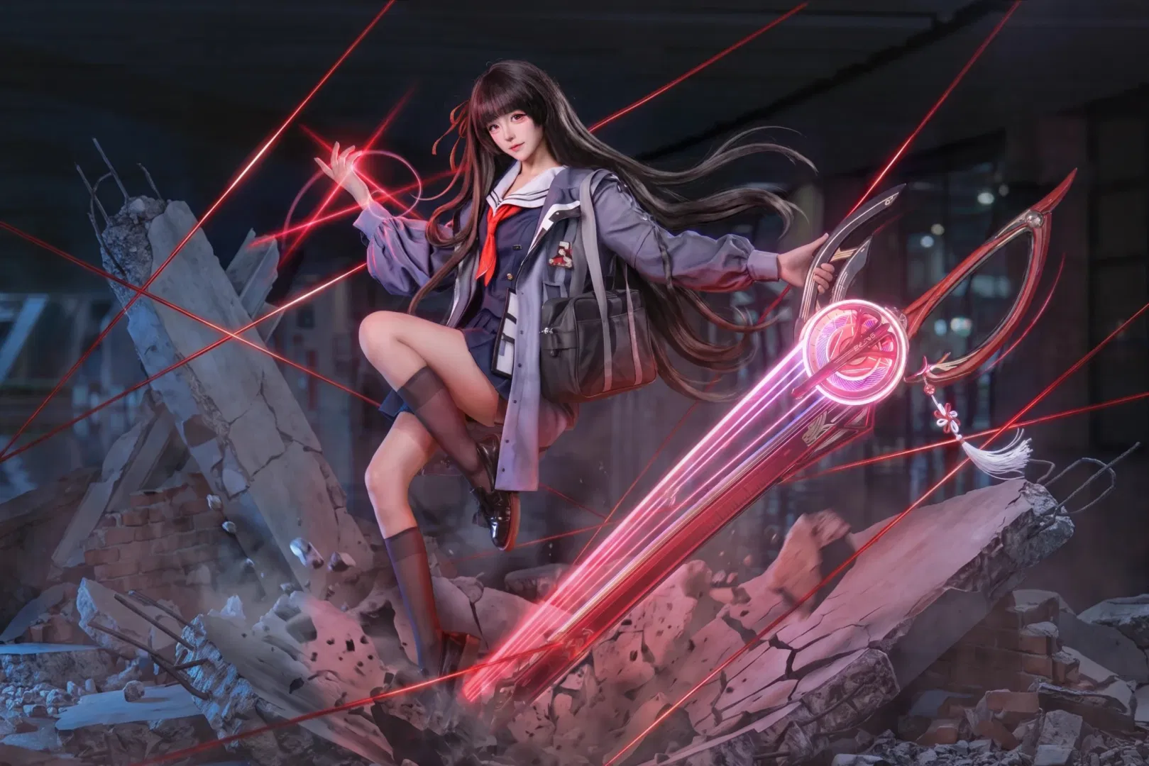 【千咲cos】鸣潮废墟之上的全力以赴 - 第 1 张