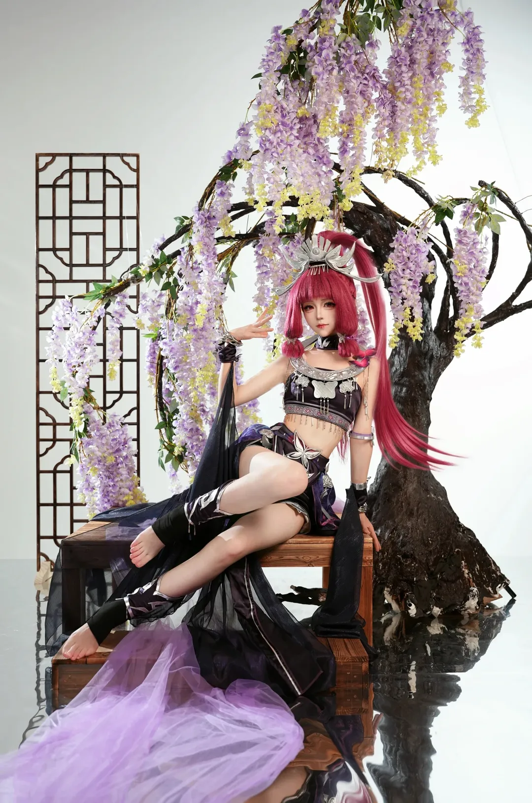 【蚩夢cos】不良人手遊裡的苗疆聖女紫藤花下吹笛 - 第 2 張