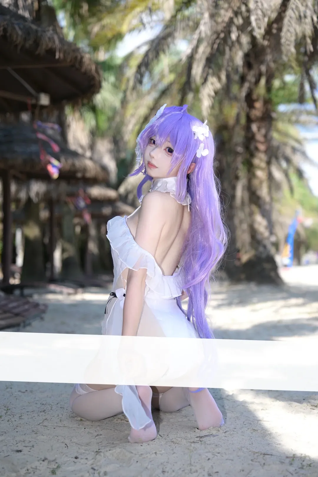 【独角兽cos】碧蓝航线独角兽的夏日泳池与沙滩白丝写真 - 第 6 张