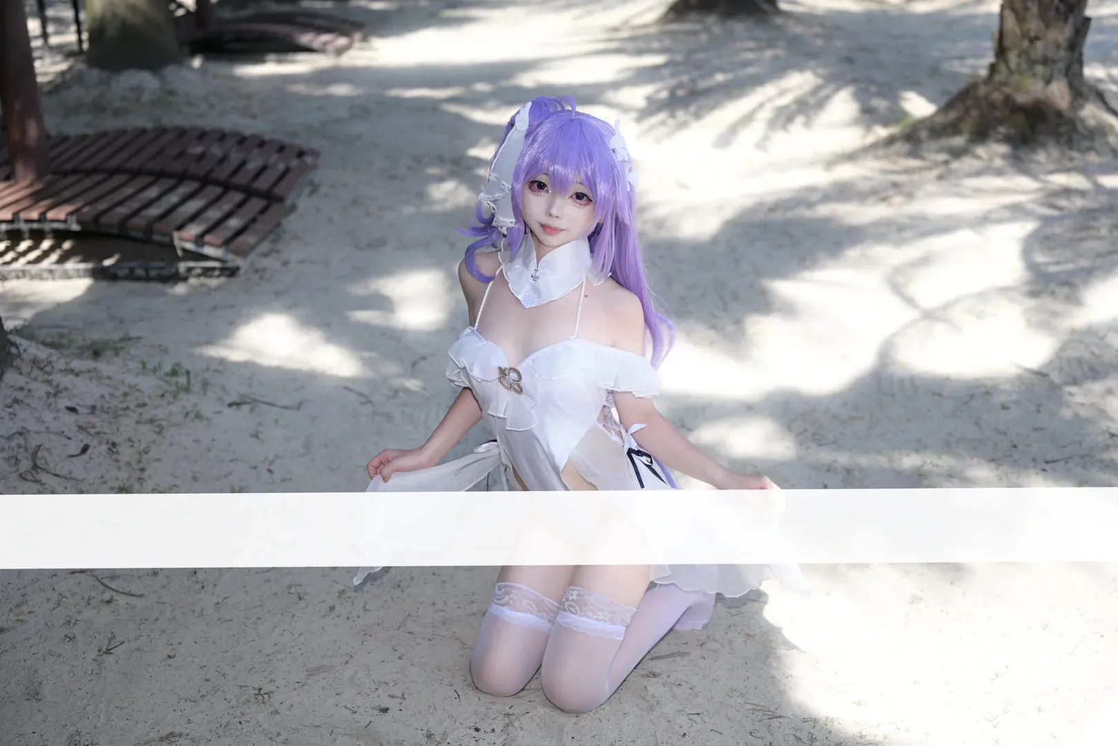 【独角兽cos】碧蓝航线独角兽的夏日泳池与沙滩白丝写真 - 第 7 张