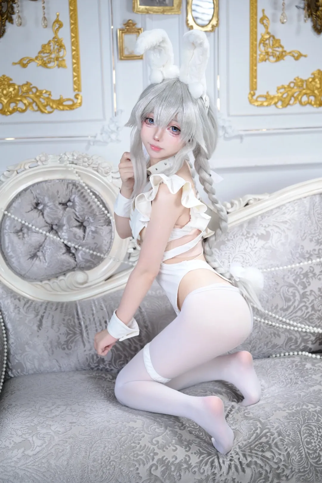 【恶毒cos】碧蓝航线的慵懒白兔，连体衣镜头感记录 - 第 2 张