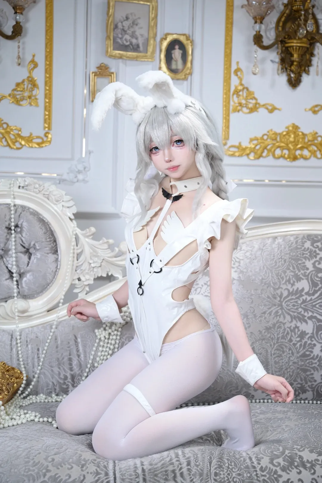 【恶毒cos】碧蓝航线的慵懒白兔，连体衣镜头感记录 - 第 3 张