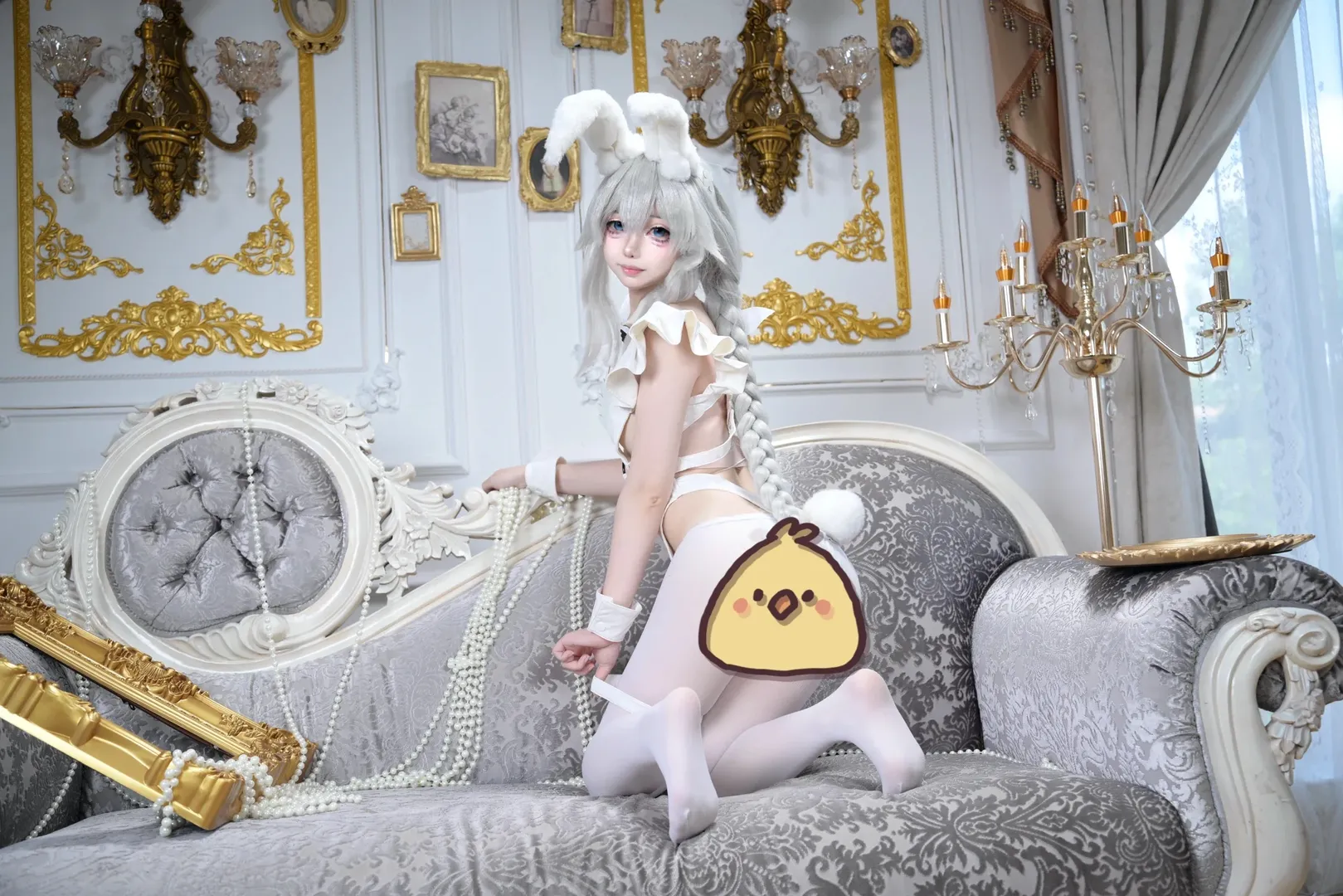 【恶毒cos】碧蓝航线的慵懒白兔，连体衣镜头感记录 - 第 5 张