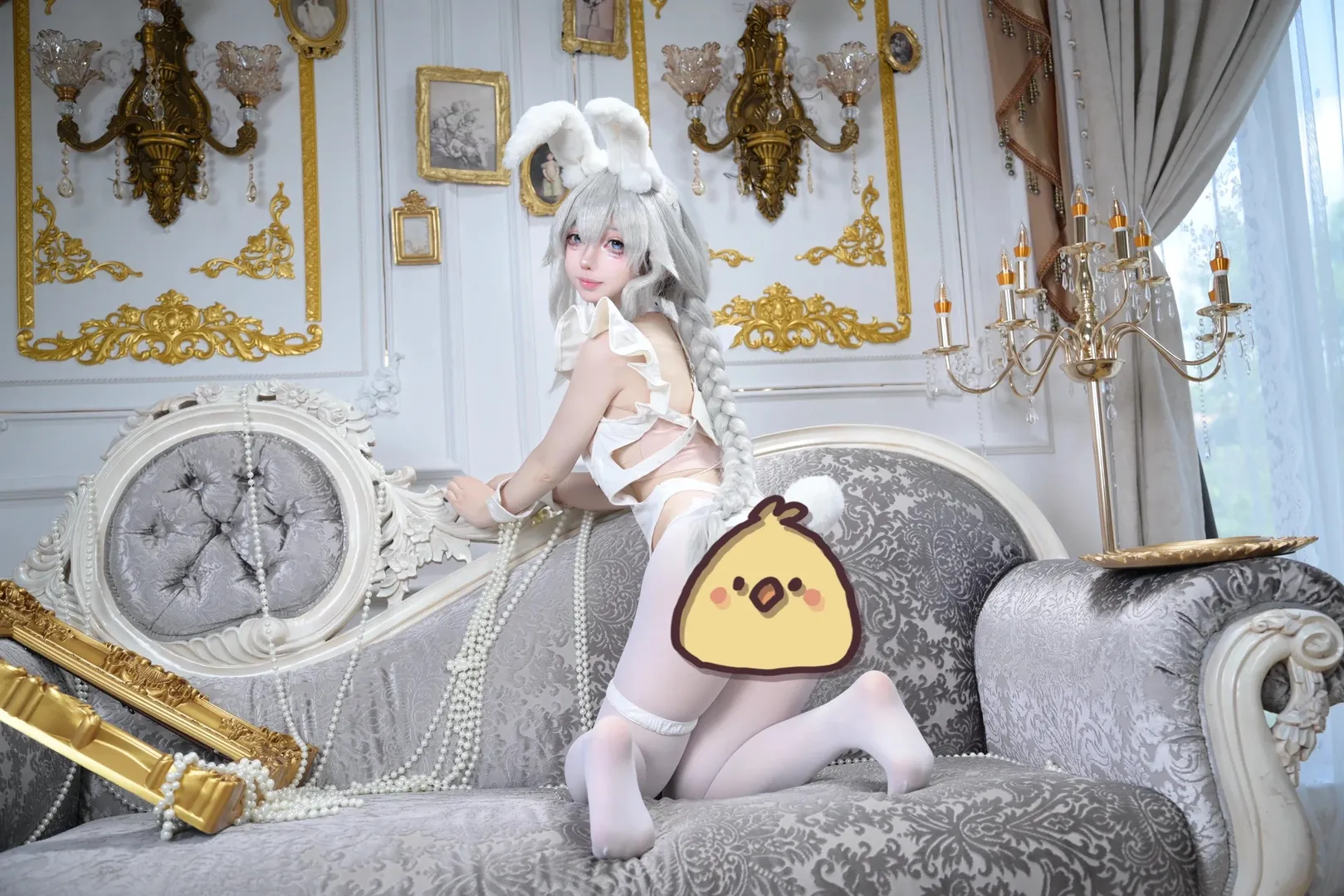 【恶毒cos】碧蓝航线的慵懒白兔，连体衣镜头感记录 - 第 6 张