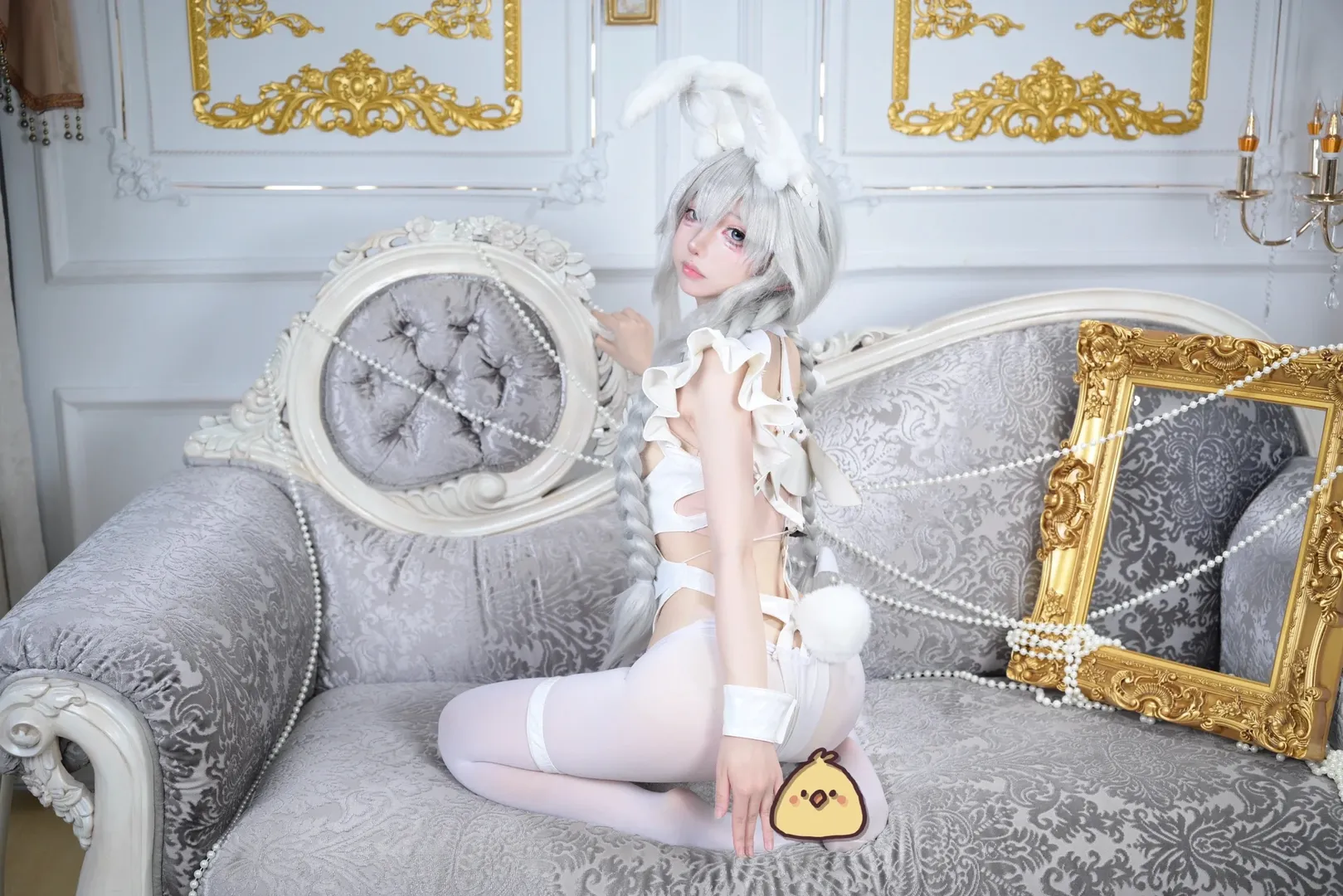 【恶毒cos】碧蓝航线的慵懒白兔，连体衣镜头感记录 - 第 7 张
