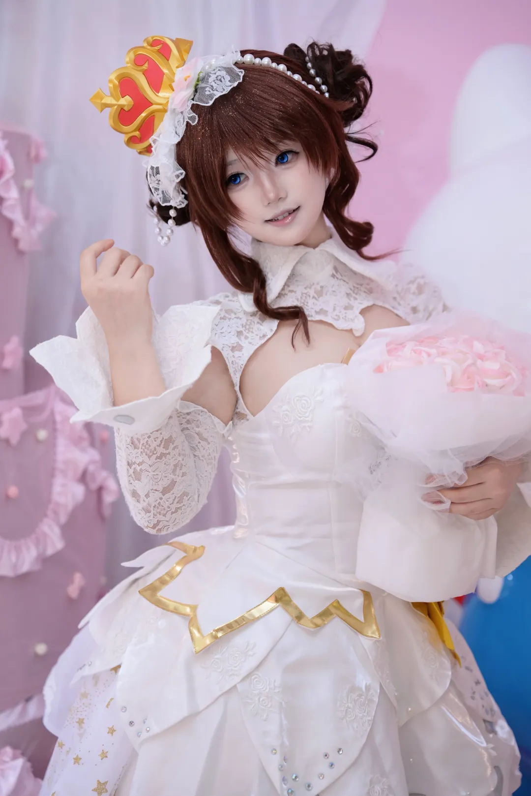 【小喬cos】王者榮耀純白花嫁，今天是甜美優雅的喬妹 - 第 1 張