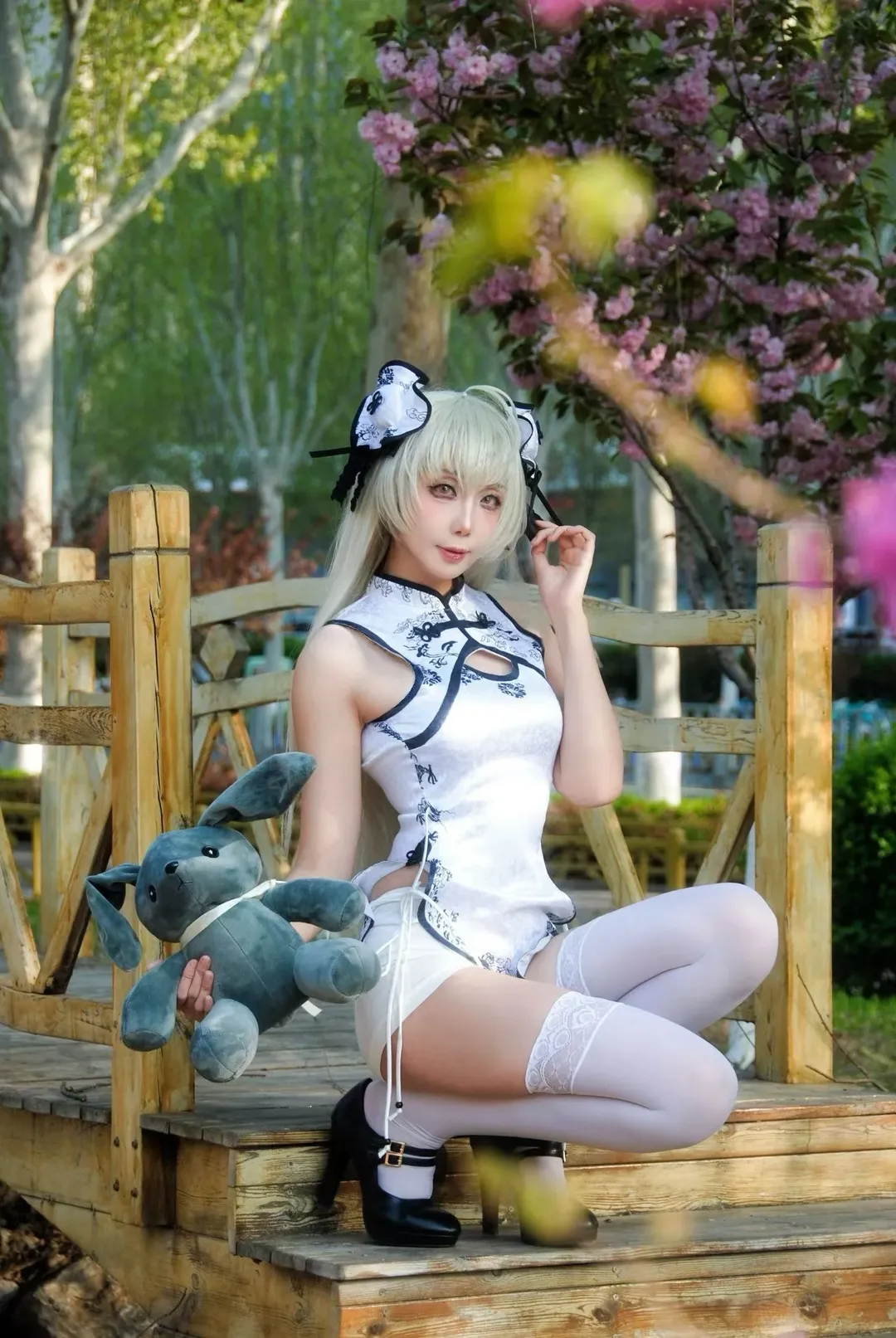 拍攝穹妹的旗袍造型，櫻花背景好出片 - 第 1 張