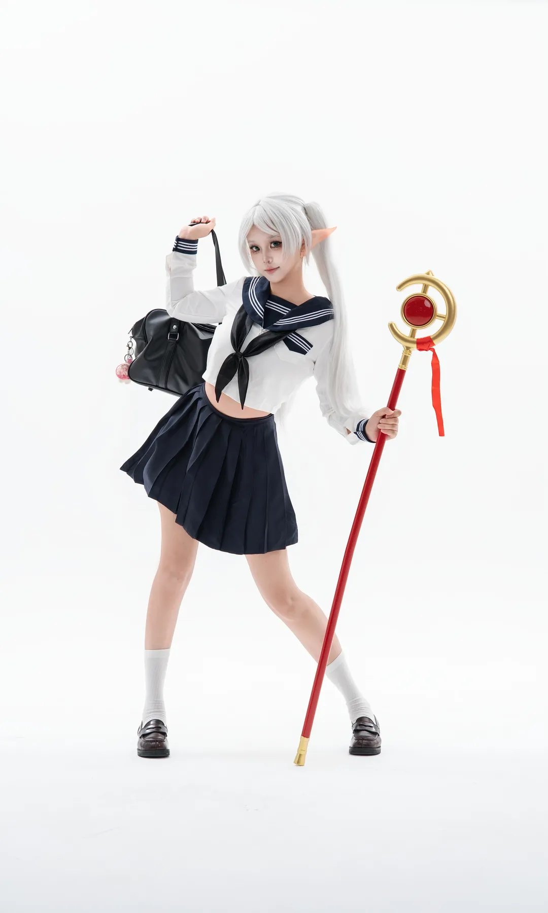 【芙莉莲cos】葬送的芙莉莲之魔法JK装扮 - 第 1 张