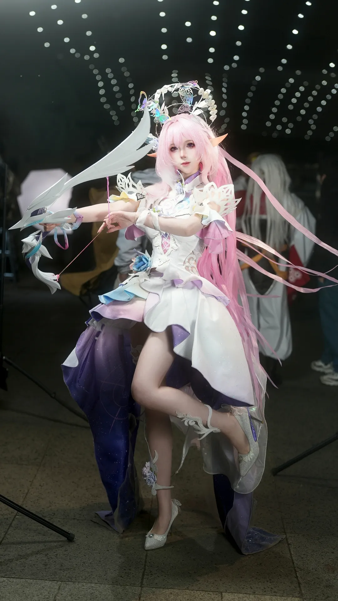 【昔涟cos】崩坏星穹铁道翁法洛斯的粉色精灵射手 - 第 1 张