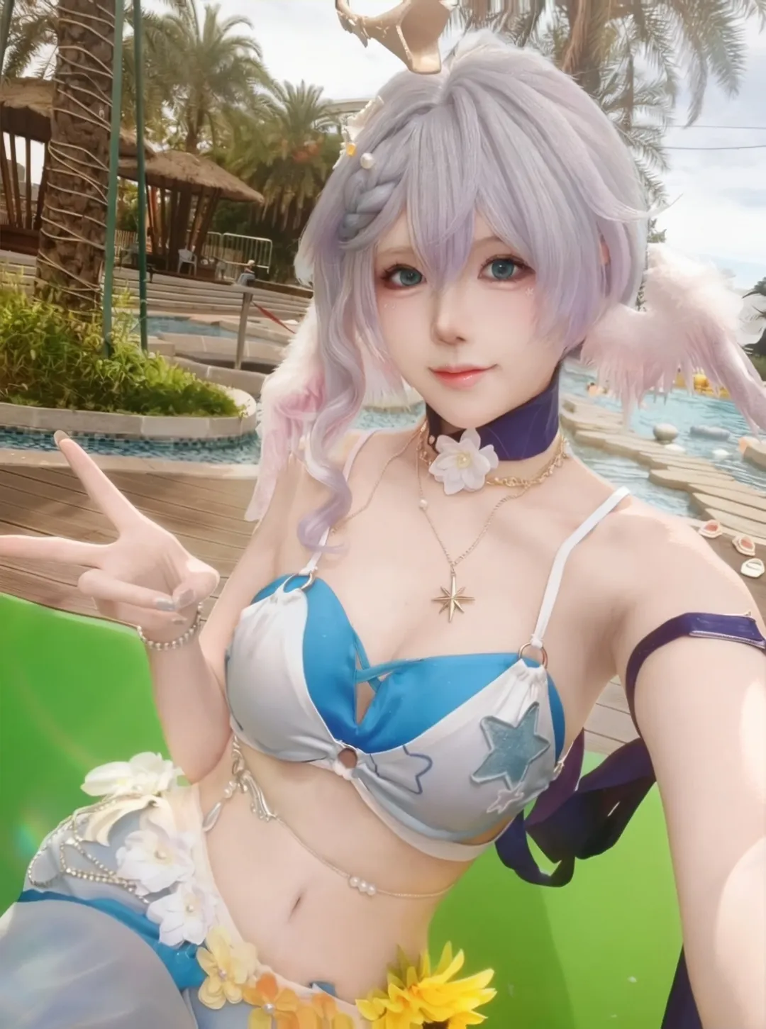 【知更鸟cos】崩坏星穹铁道晴歌的夏日泳装分享 - 第 1 张