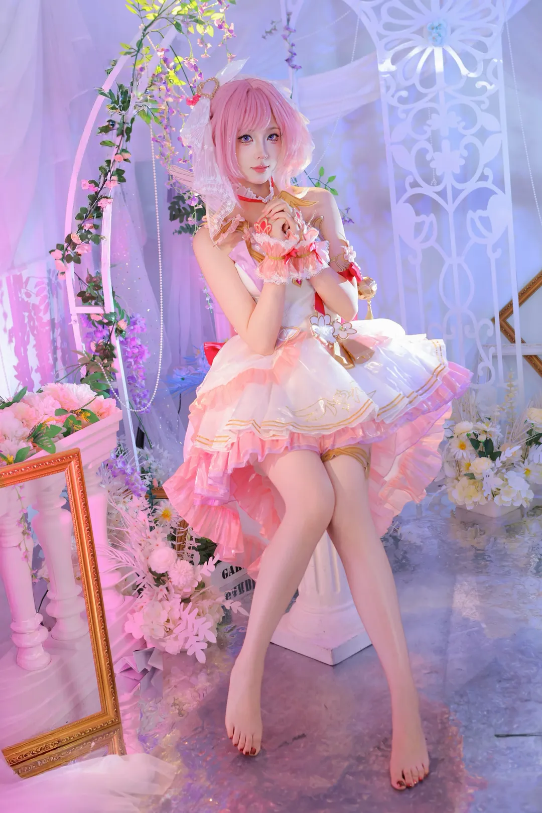 【愛莉希雅cos】崩壞3的花之巡禮，粉色系的夢幻時刻 - 第 1 張