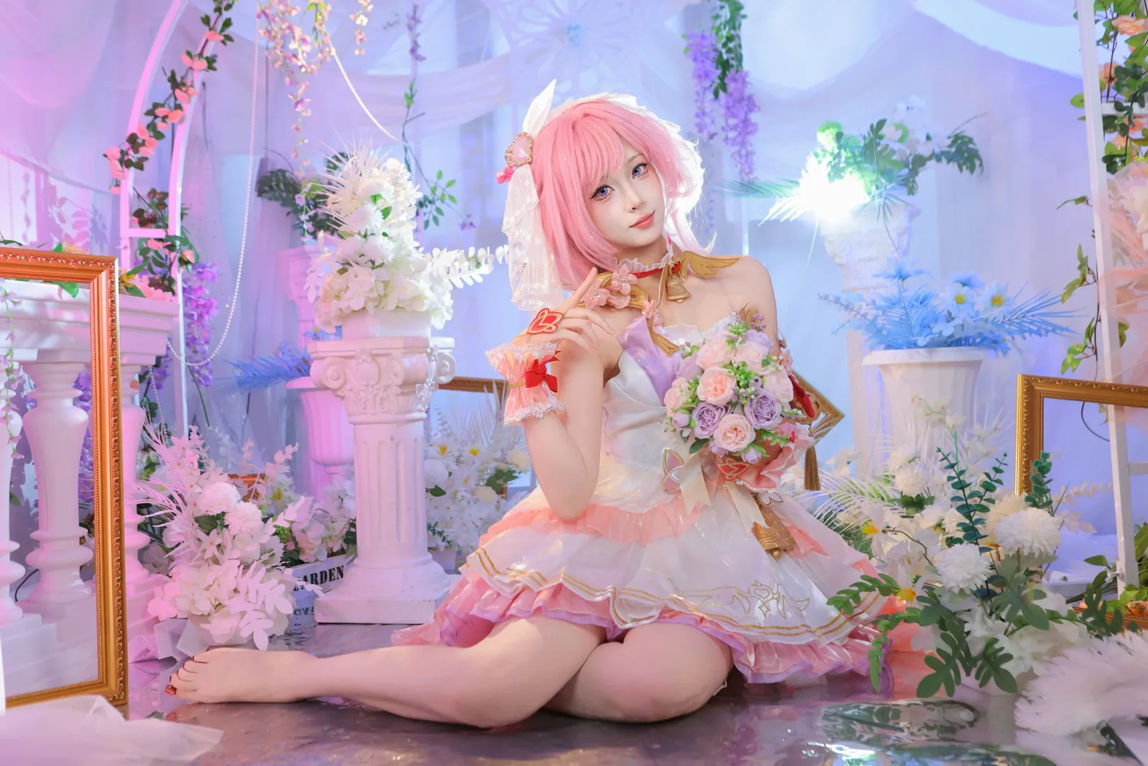 【愛莉希雅cos】崩壞3的花之巡禮，粉色系的夢幻時刻 - 第 3 張