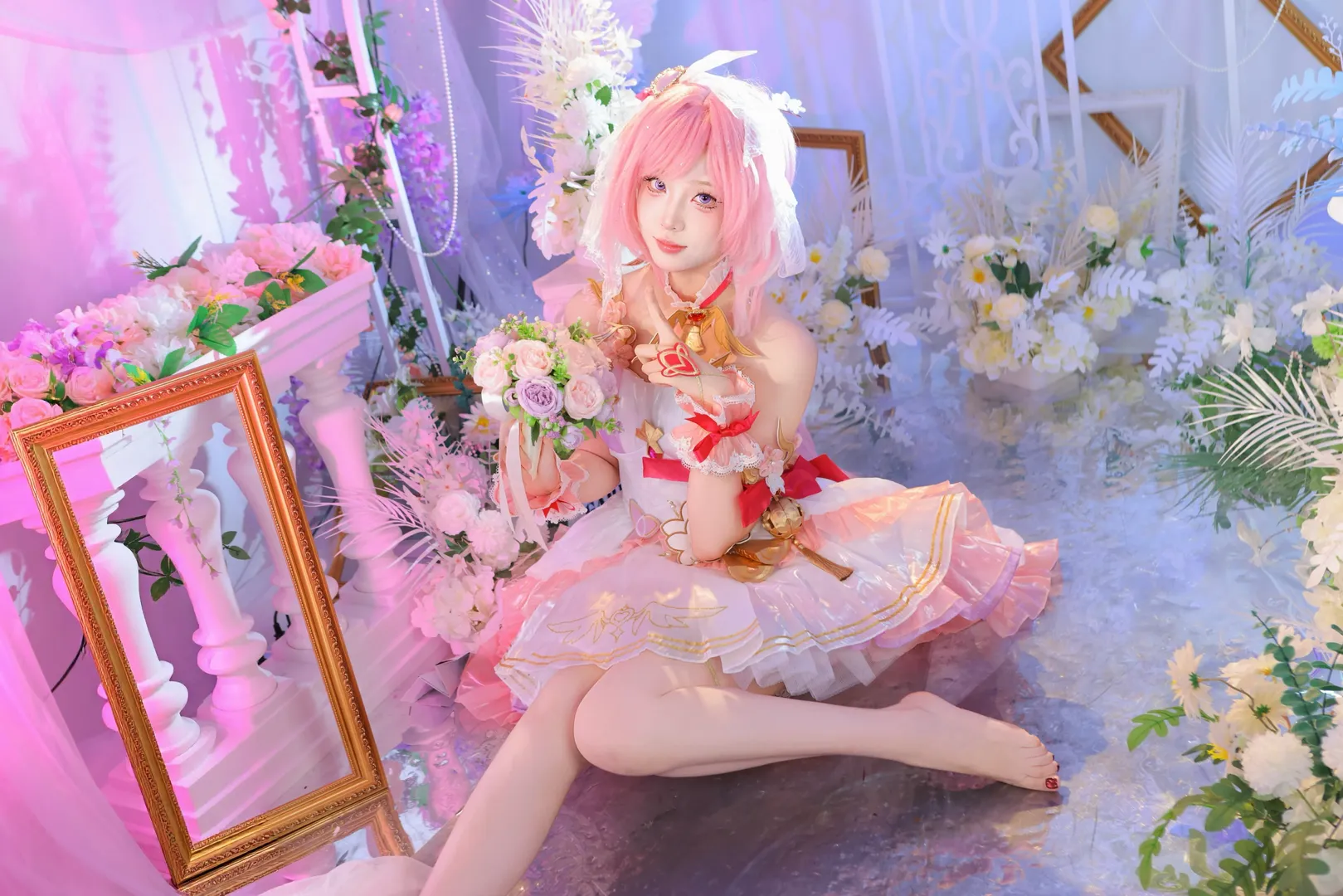 【愛莉希雅cos】花之巡禮，在粉色夢幻中定格 - 第 2 張