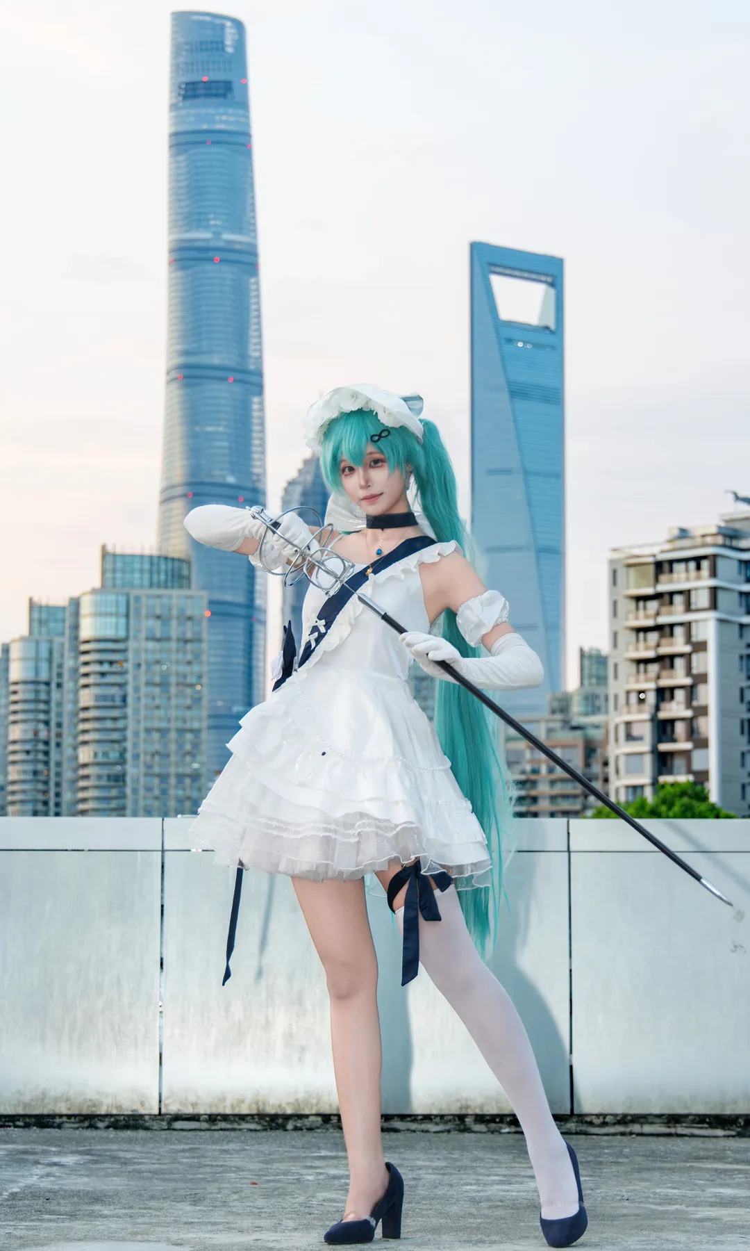 【初音未來cos】VOCALOID公主騎士，天台之上的劍氣 - 第 2 張