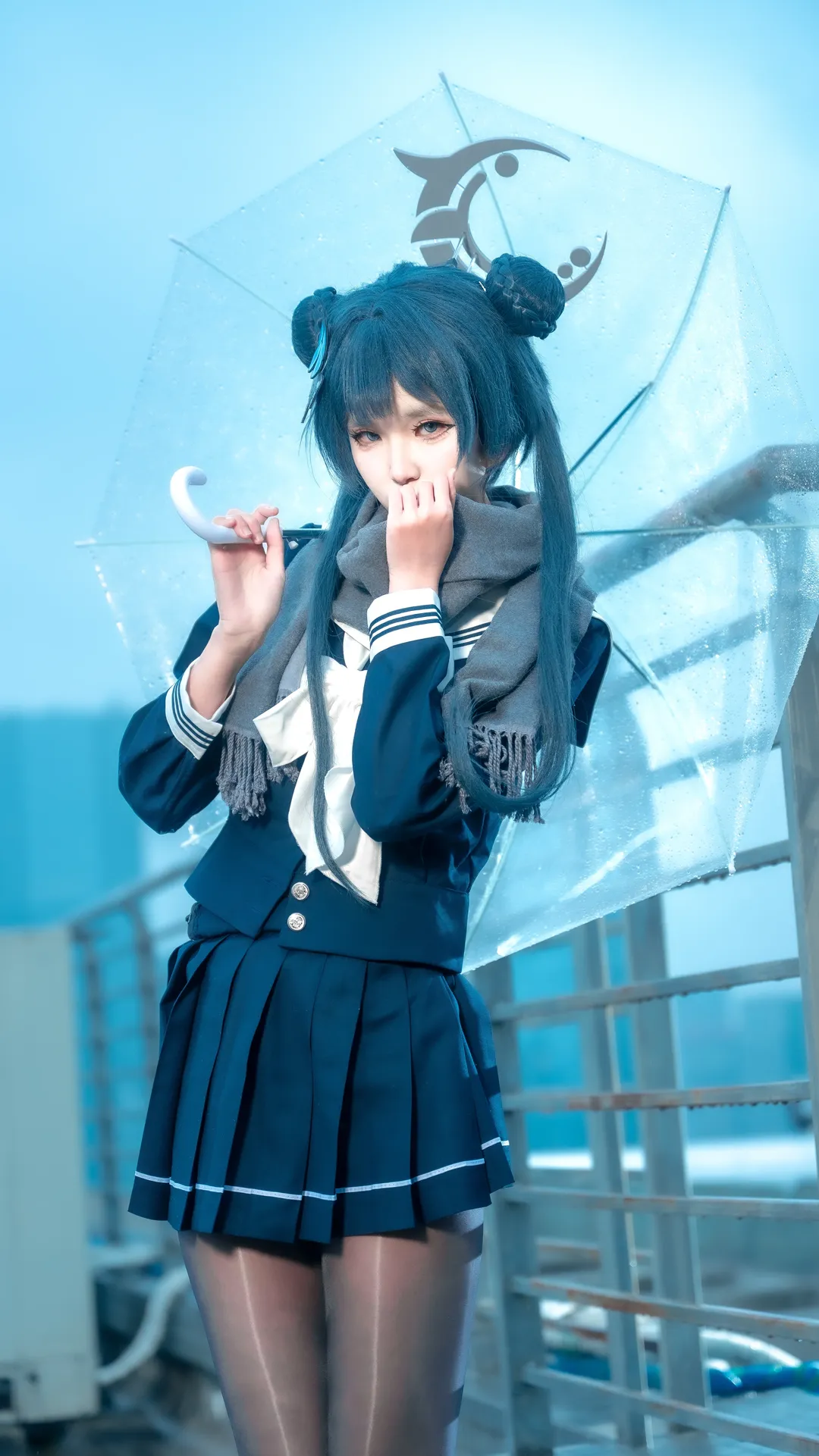 【妃咲cos】蔚藍檔案雨天JK氛圍感出片 - 第 1 張