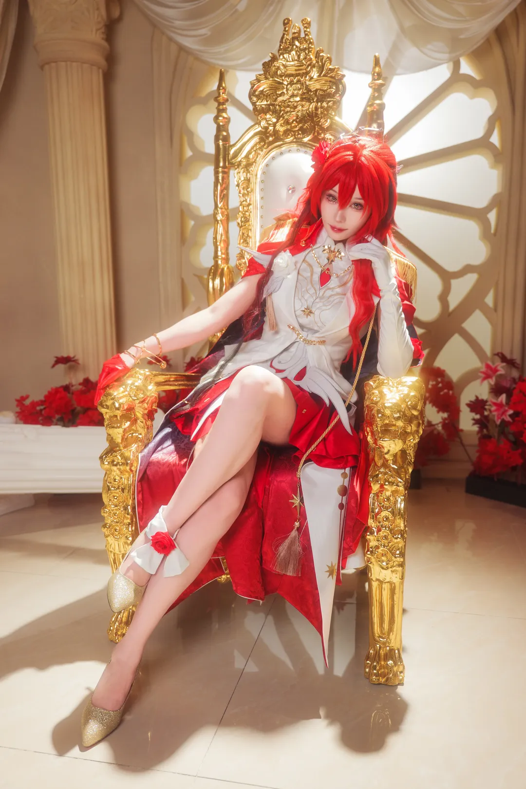 【姬子cos】崩坏星穹铁道中的红白金与长枪