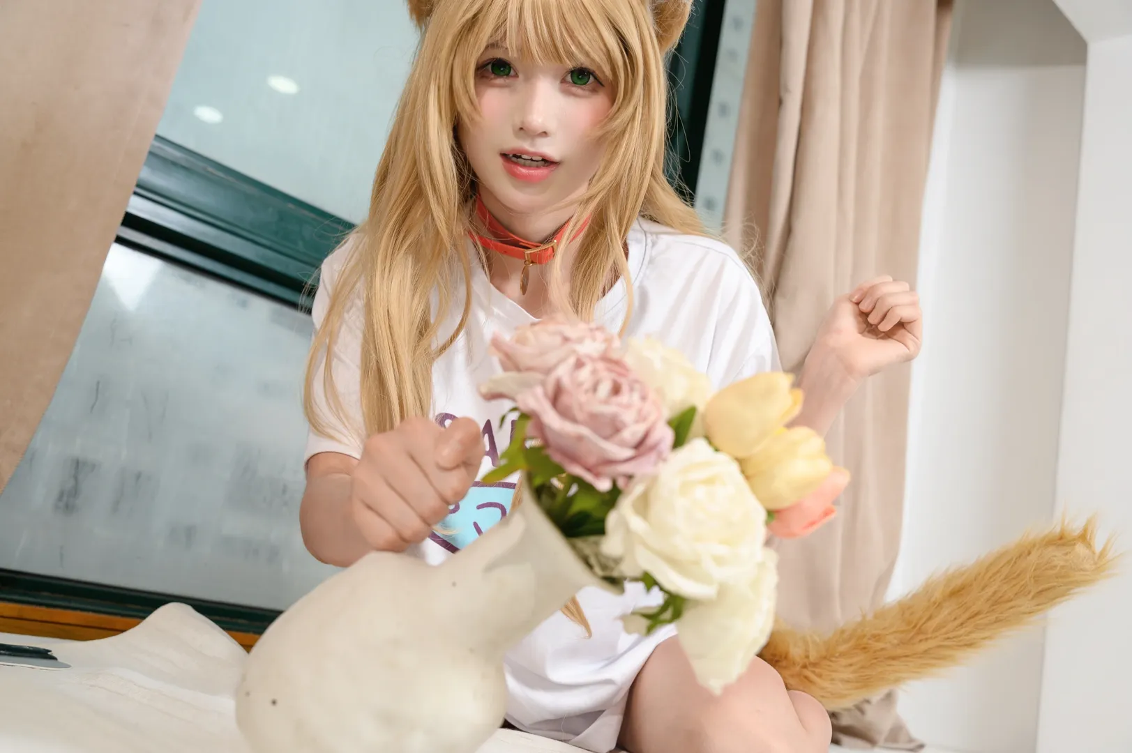 【黄豆粉cos】钻纸箱摇尾巴的居家猫娘 - 第 7 张