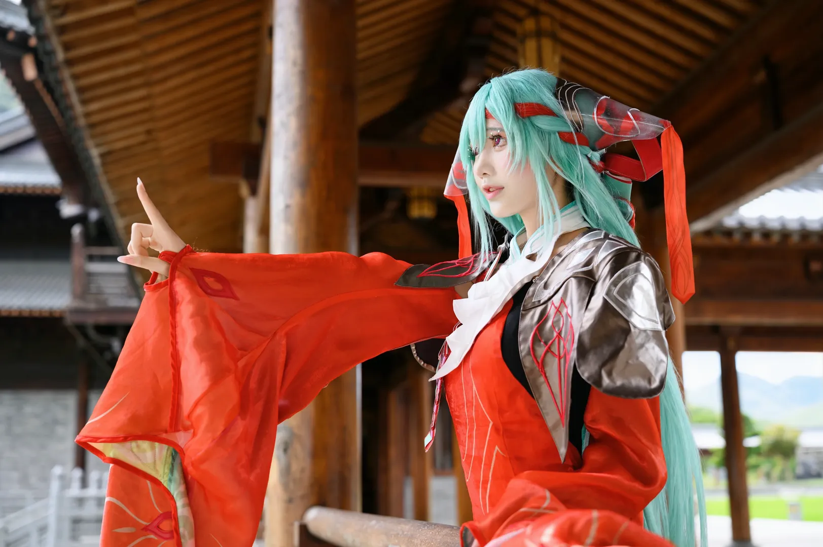 【少司缘cos】宁波香山寺的国风与科幻碰撞 - 第 3 张