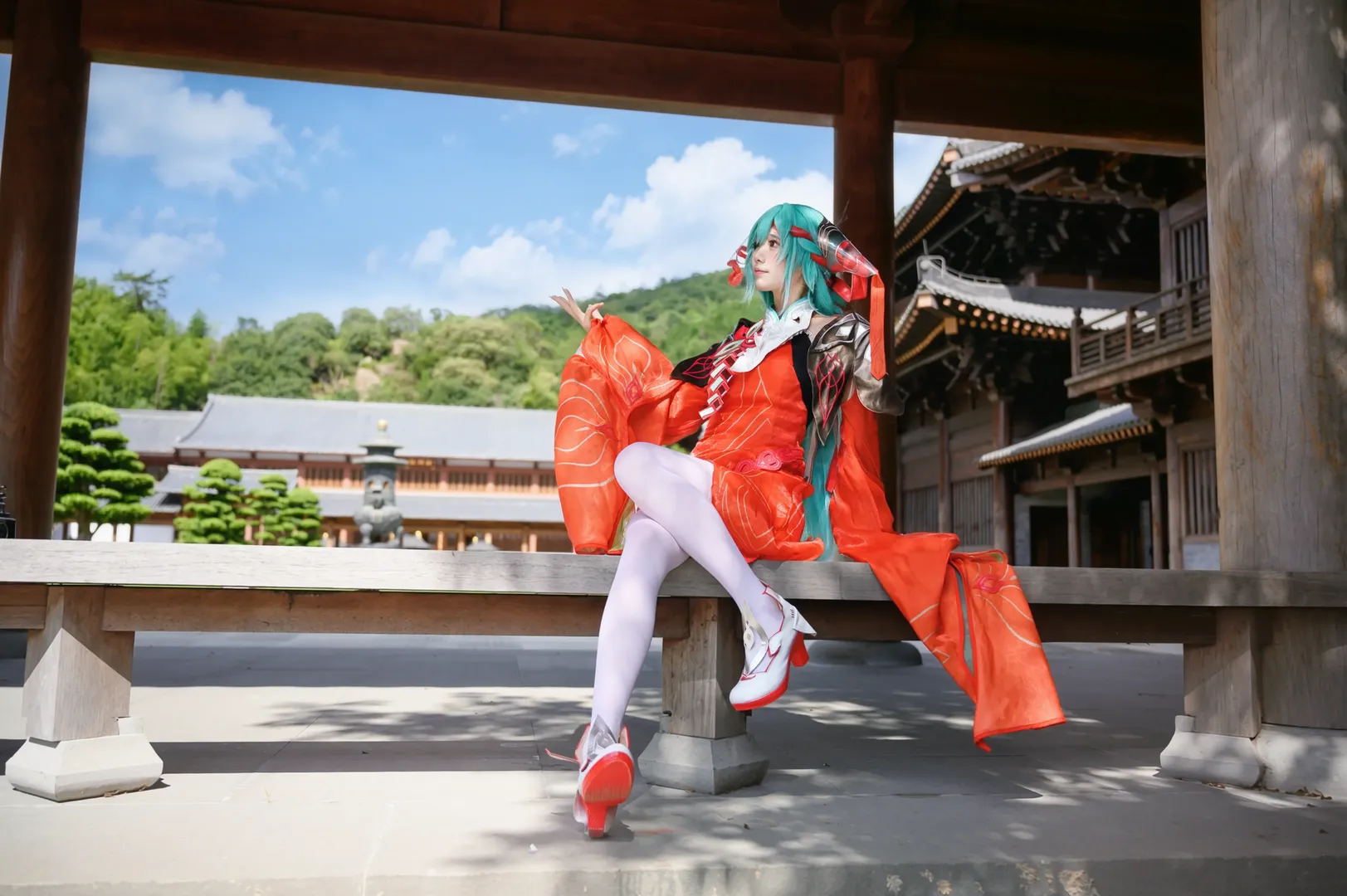 【少司缘cos】宁波香山寺的国风与科幻碰撞 - 第 4 张