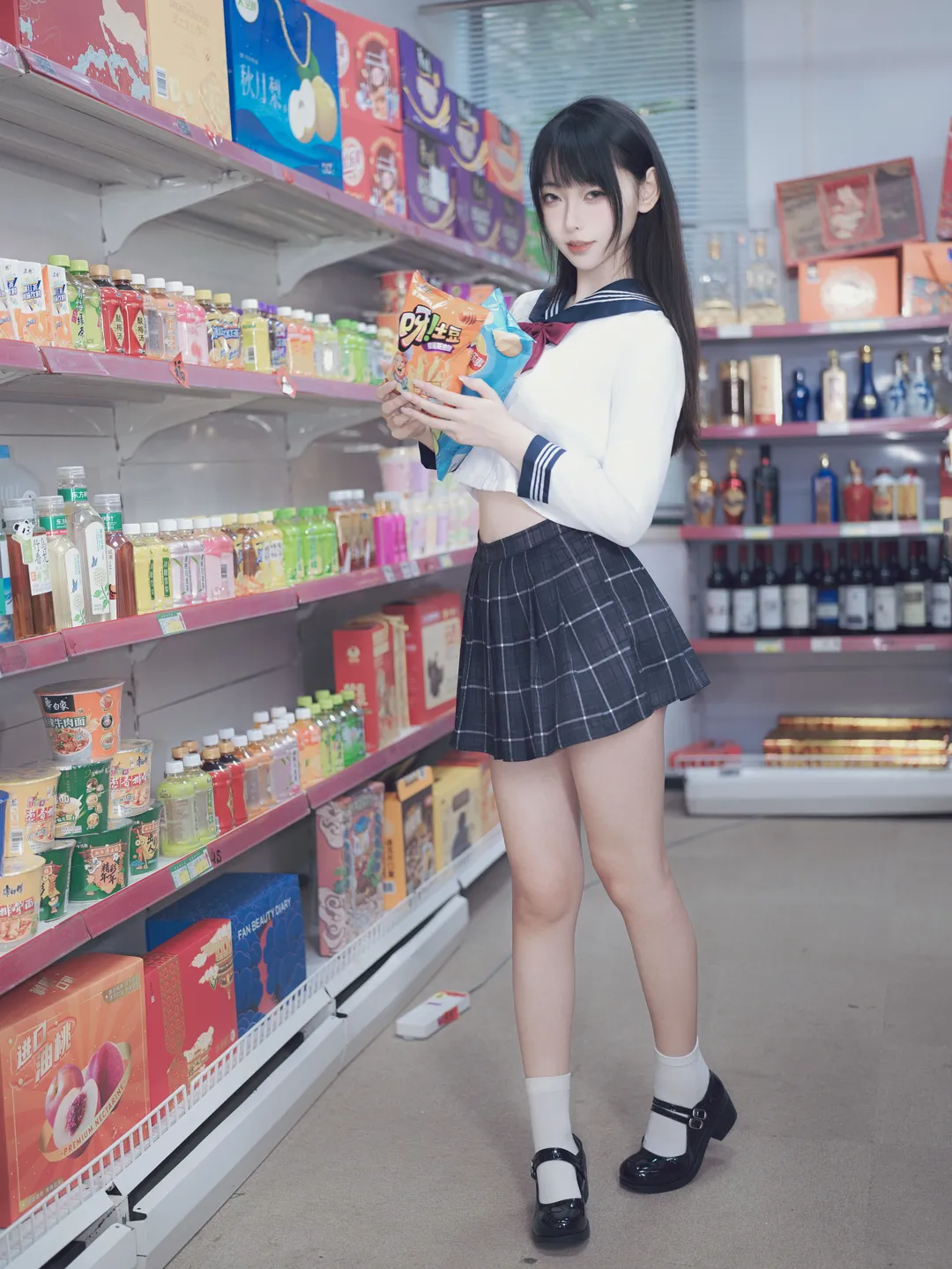 放学后小卖铺的JK制服水手服写真 - 第 4 张
