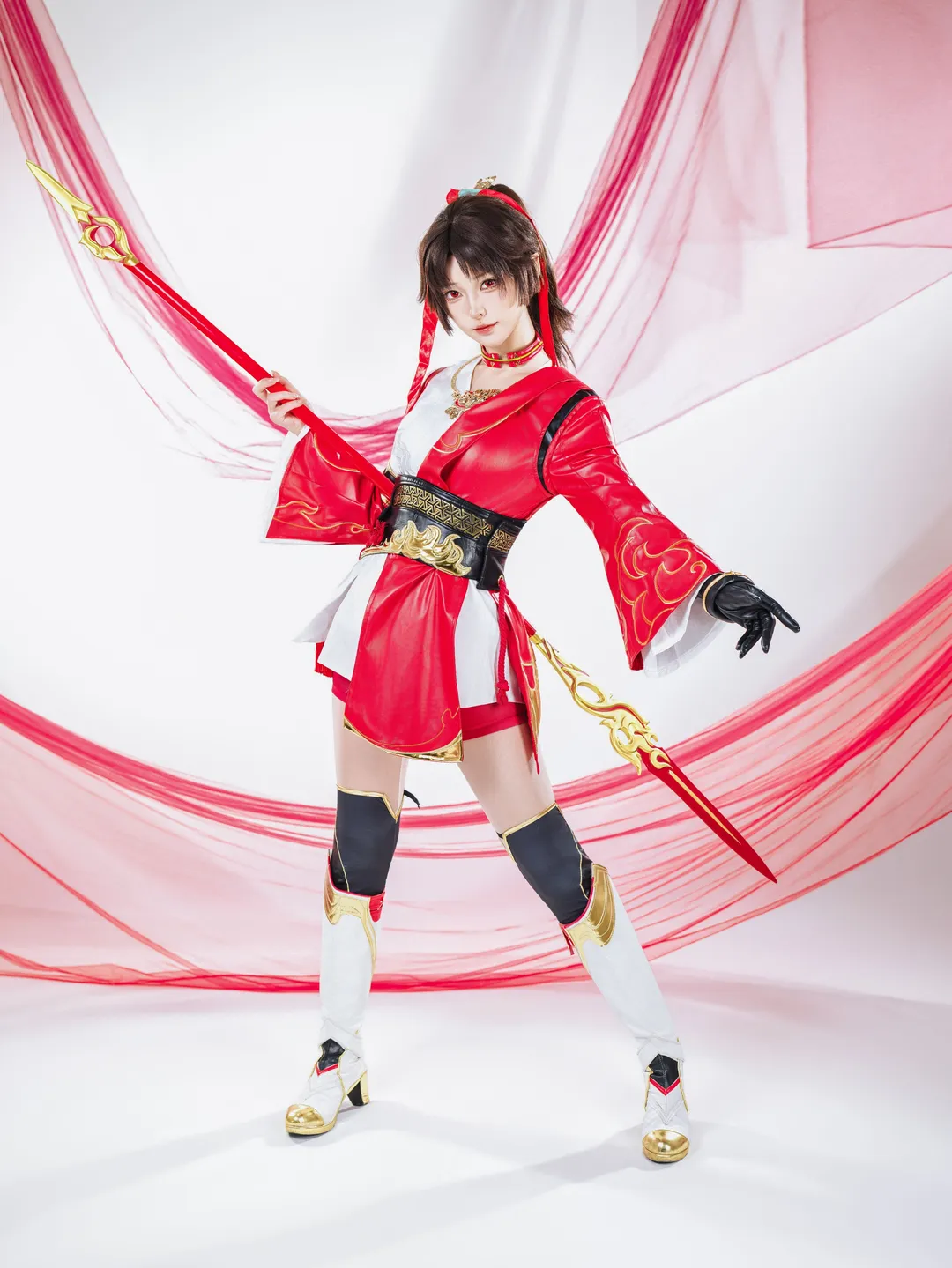 【云缨cos】红白战衣配长枪，王者荣耀本命英雄棚拍记录 - 第 18 张