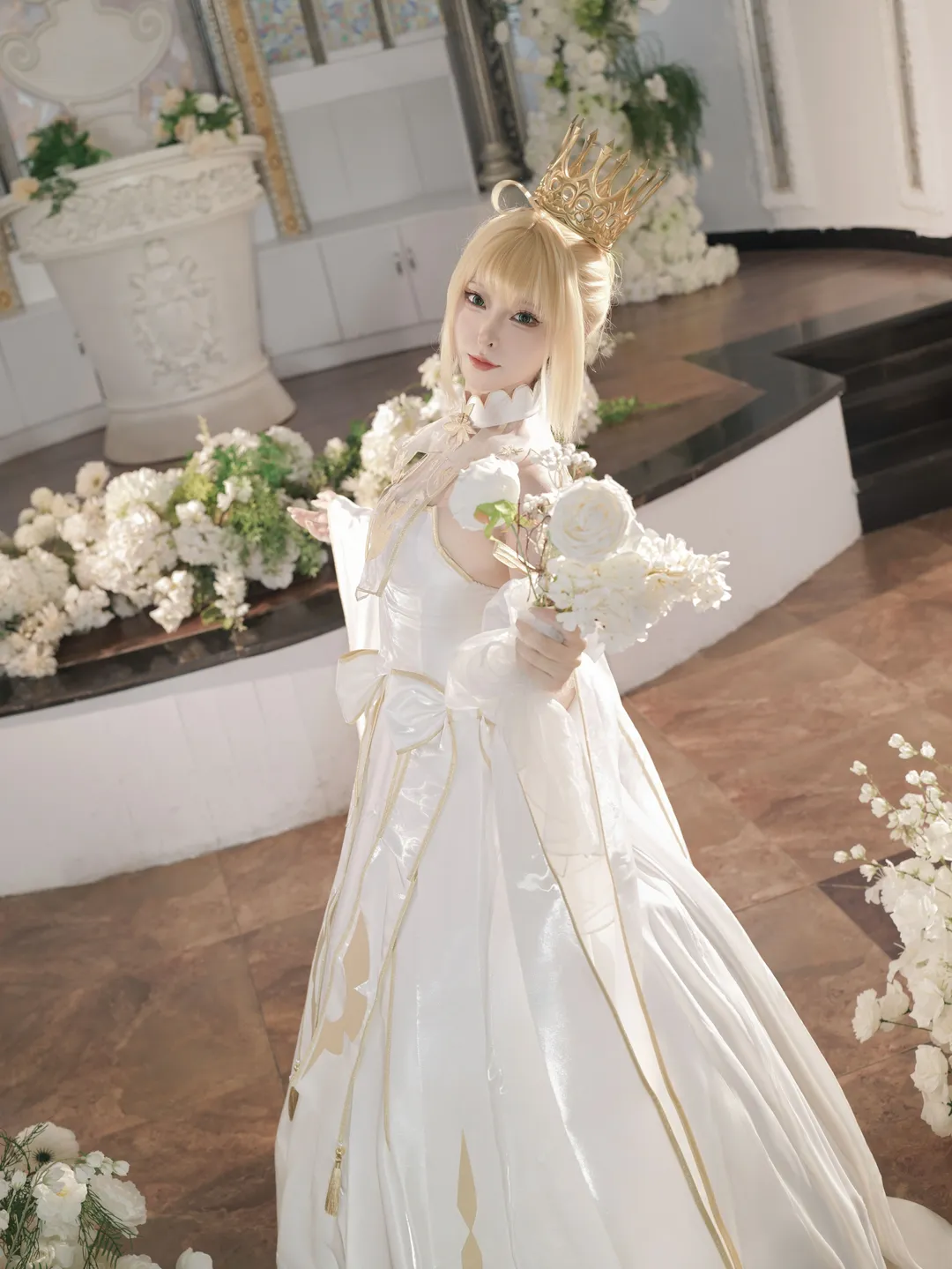 【阿尔托莉雅cos】Fate/Grand Order婚纱造型的光影记录 - 第 5 张