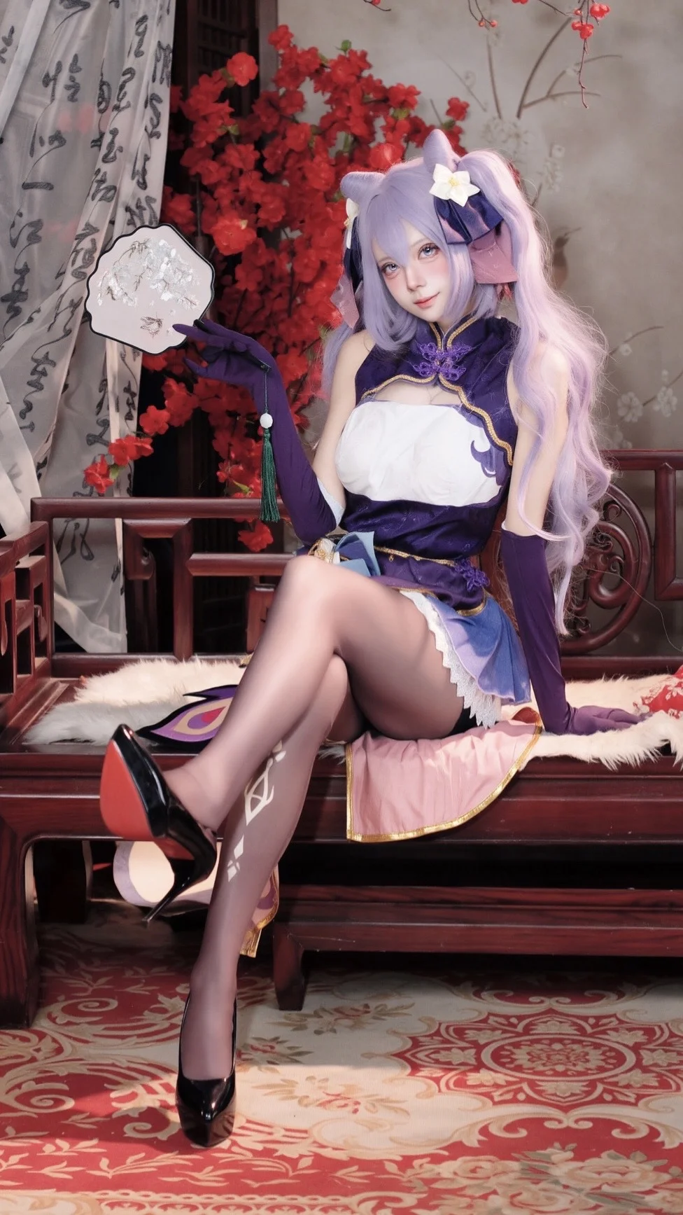 【刻晴cos】原神刻晴旗袍的紫色韵味 - 第 2 张