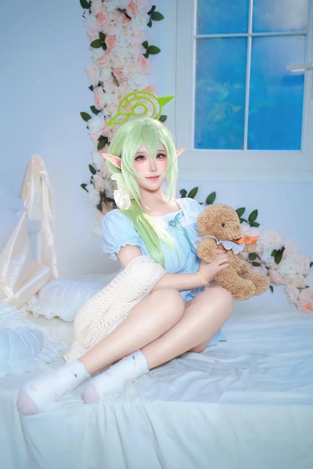 【橘望cos】蔚藍檔案裡的居家睡衣時光，溫馨慵懶的日常片段 - 第 1 張
