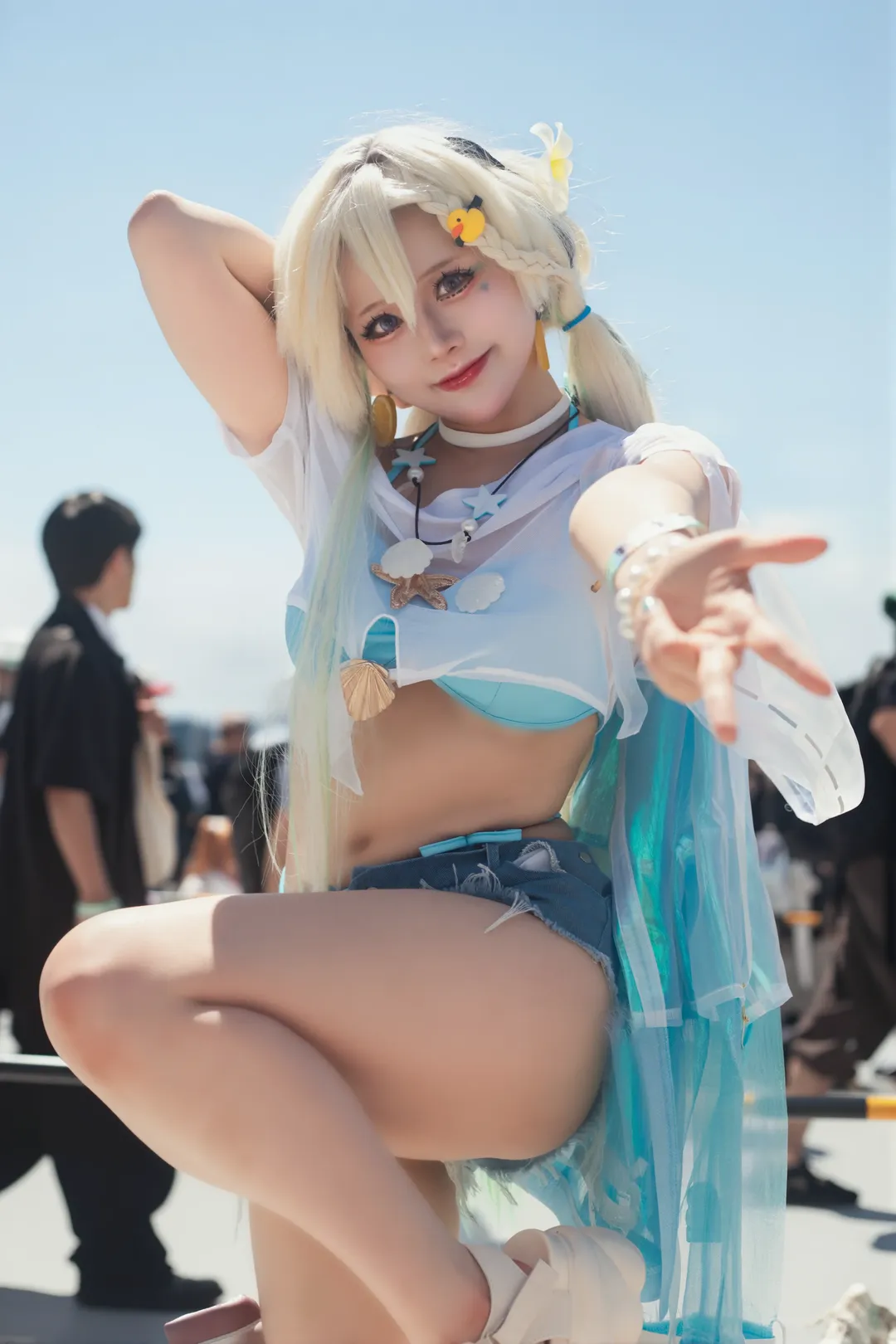 【琳奈cos】鸣潮里的海洋气息，夏日外景分享 - 第 1 张